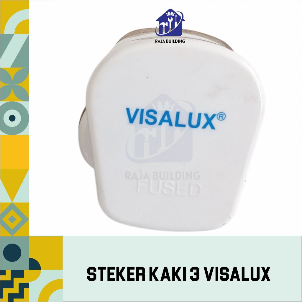 STEKER KAKI 3 VISALUX V9548P/STEKER LISTRIK 3 KAKI/COLOKAN ARDE VISALUX/PLUG KAKI 3 GROUNDED