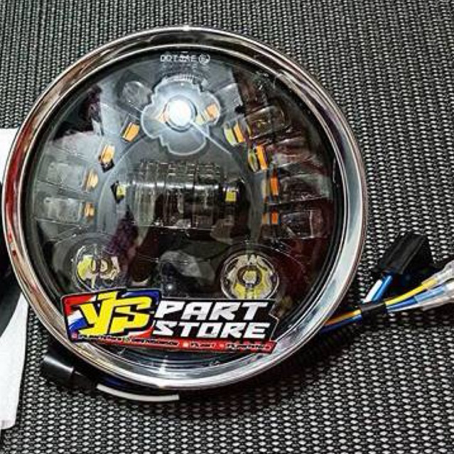 Lampu Daymaker tiger revo 7 inch set ring ori AHM