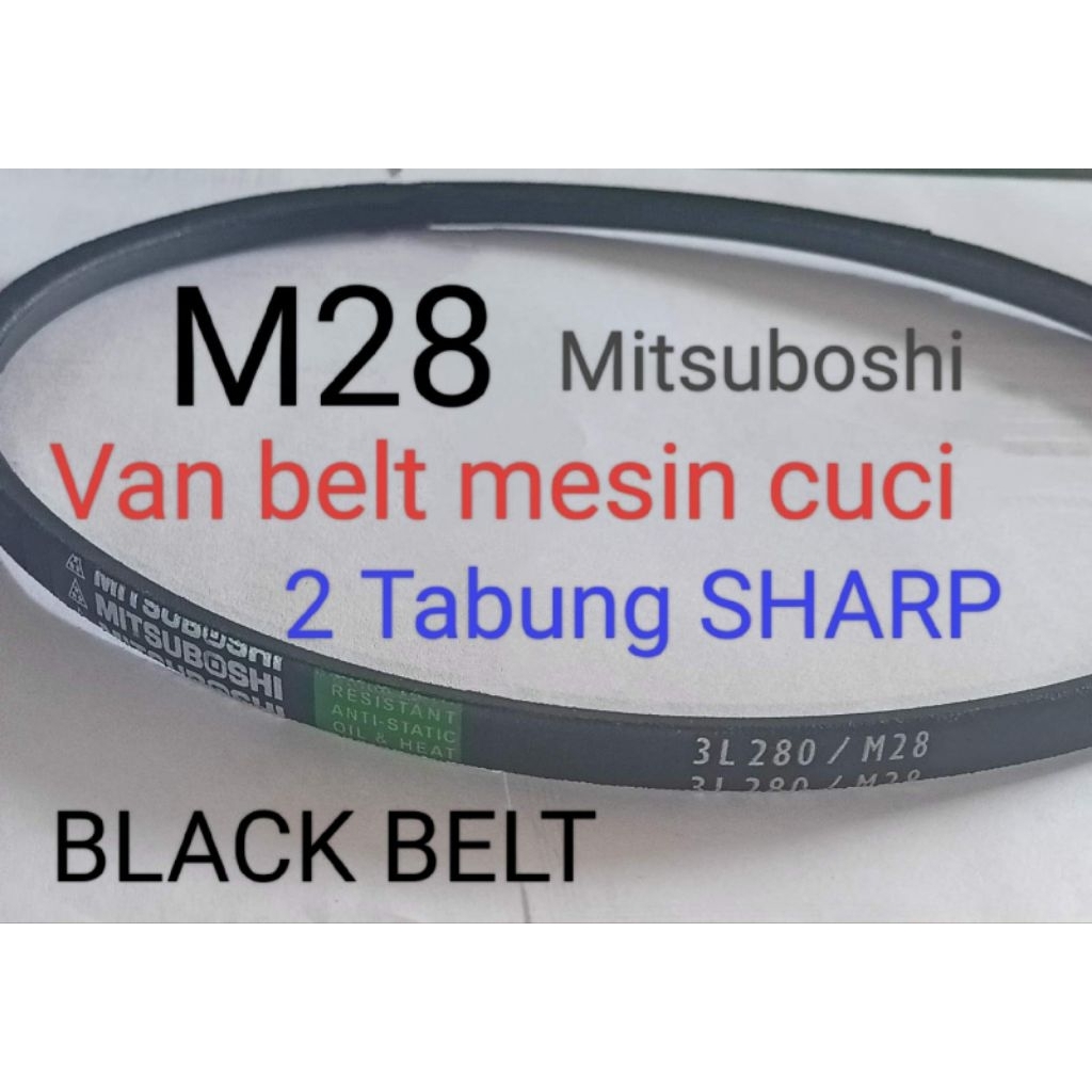 V-Belt tali kipas mesin cuci SHARP 2 tabung M 28 Mitsuboshi