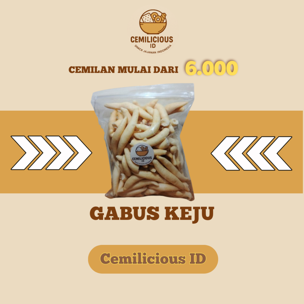 

[Cemilicious ID] Gabus Keju 70gr - Gabus Keju