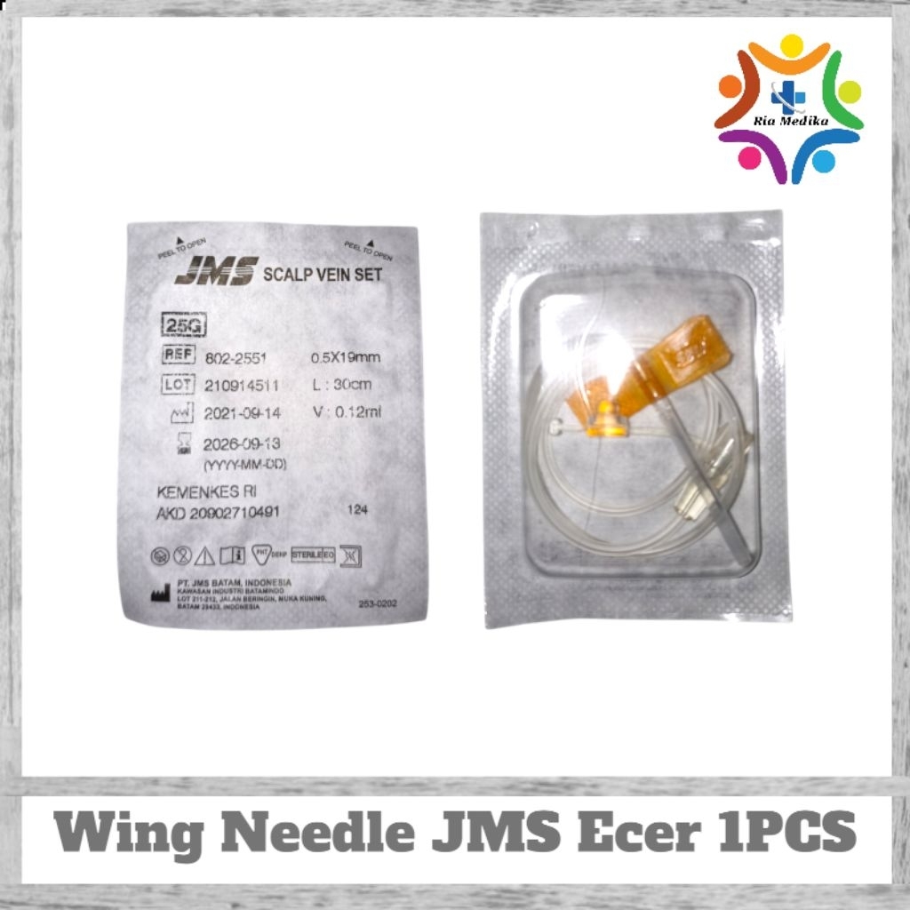 Wing Needle JMS  Scalp Vein Set   Needle Spuit Kupu-Kupu