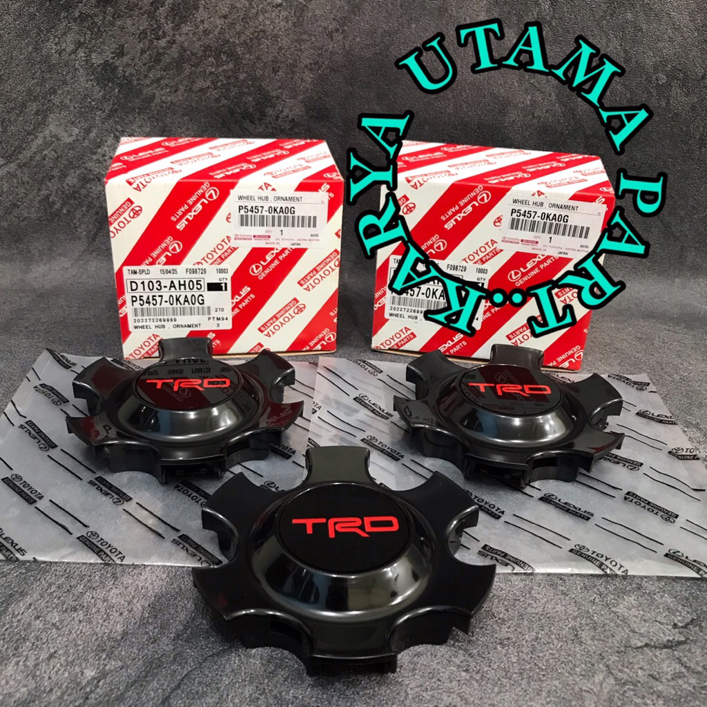 Cover Wheel-Dop Velg-Dop Roda Vrz Fortuner TRD Diameter Dalam 9.5cm/Diameter Luar 14cm Th 2020 Up As