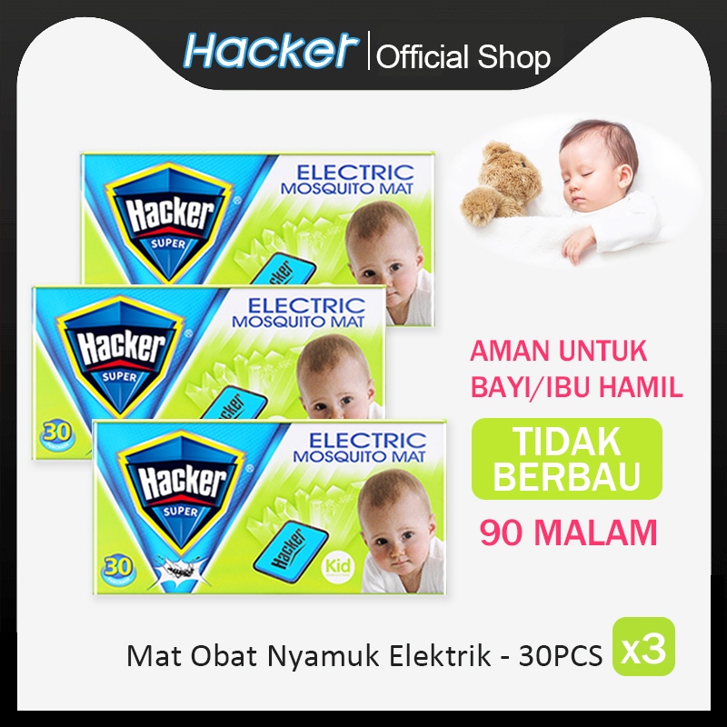 90pcs Hacker Nyamuk Bayi Mat Obat Nyamuk Elektrik - Aman Untuk Bayi - Tidak Berbau