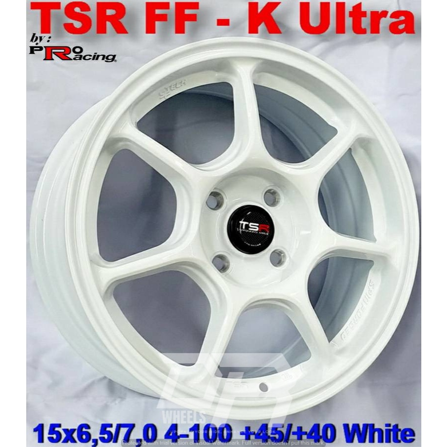 VELG MOBIL MODEL PALANG 7 RING 15 LEBAR 65/7 HOLE 4X100 ET45/40 WARNA PUTIH