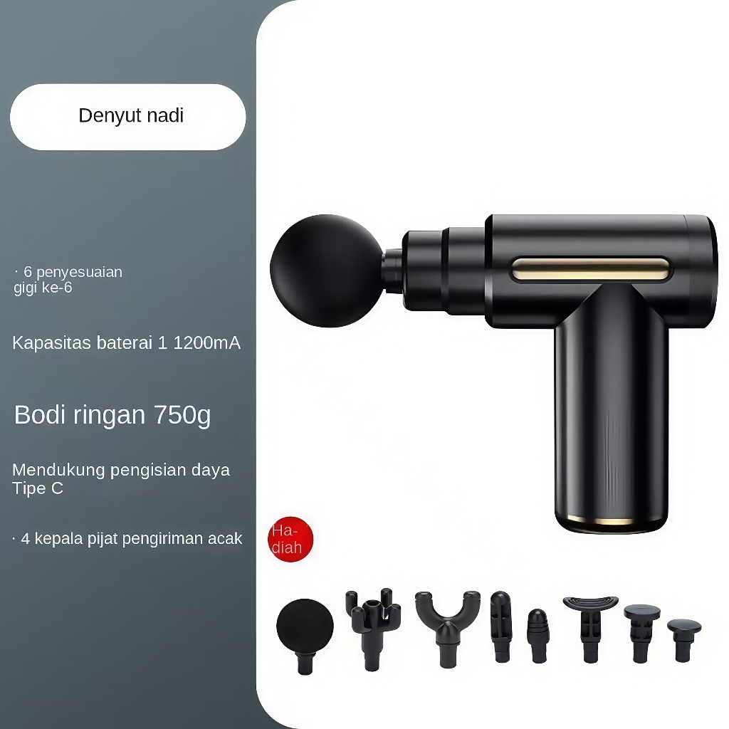 Alat Pijat 4 in 1 Listrik Portabel Kabel USB Alat Relaksasi Otot Alat Pijat Getaran Listrik