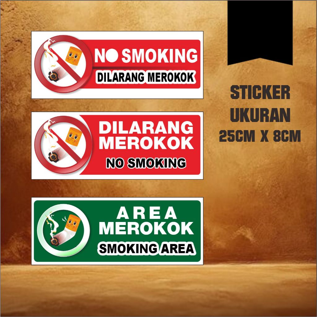 

Sticker print NO SMOKING/SMOKING AREA 25CM X 8CM