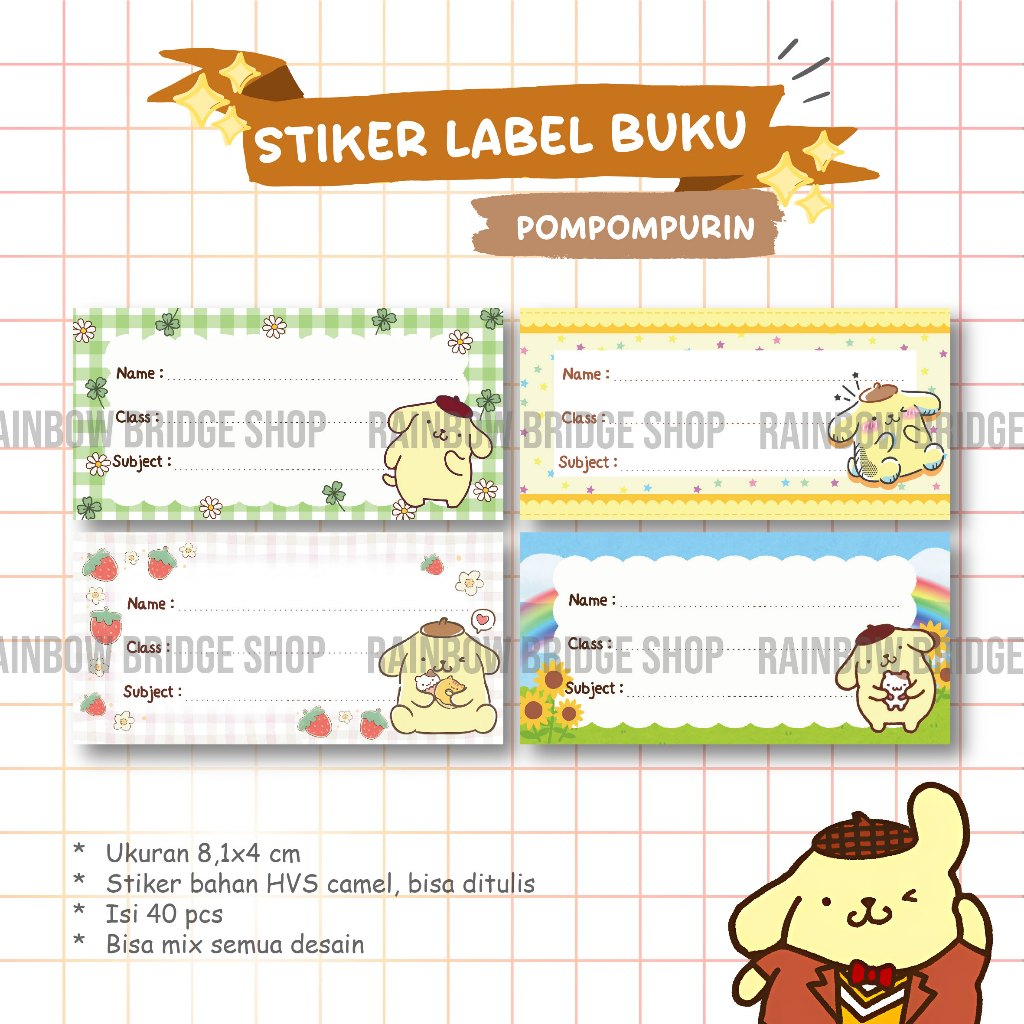 

Stiker Label Nama Anak Pompompurin