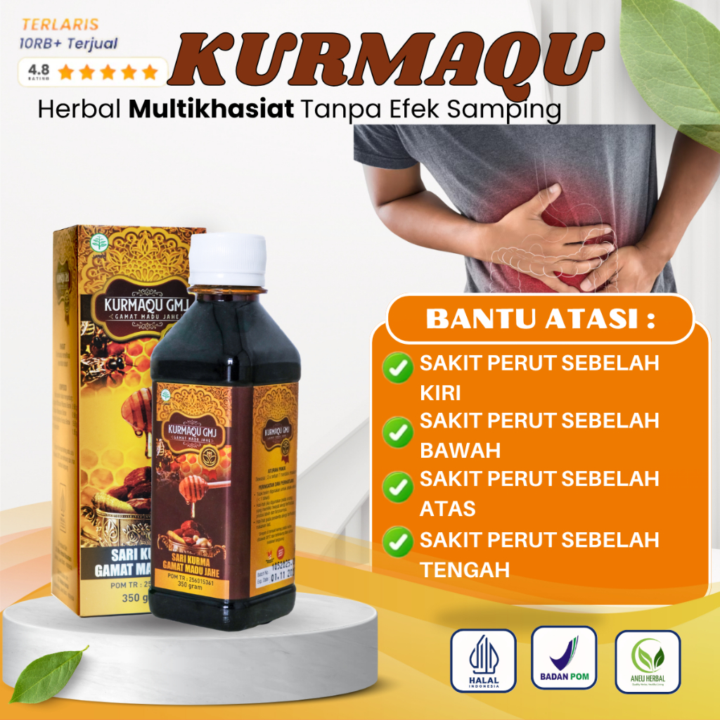 KURMAQU - Atasi Saki Perut Bagian Kiri/Kanan, Sakit Perut Bagian Bawah,Sakit Perut Bagian Tengah, Sa
