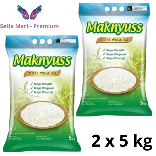 

(2 X 5 KG) Beras Maknyuss Beras Premium Kemasan 5 kg