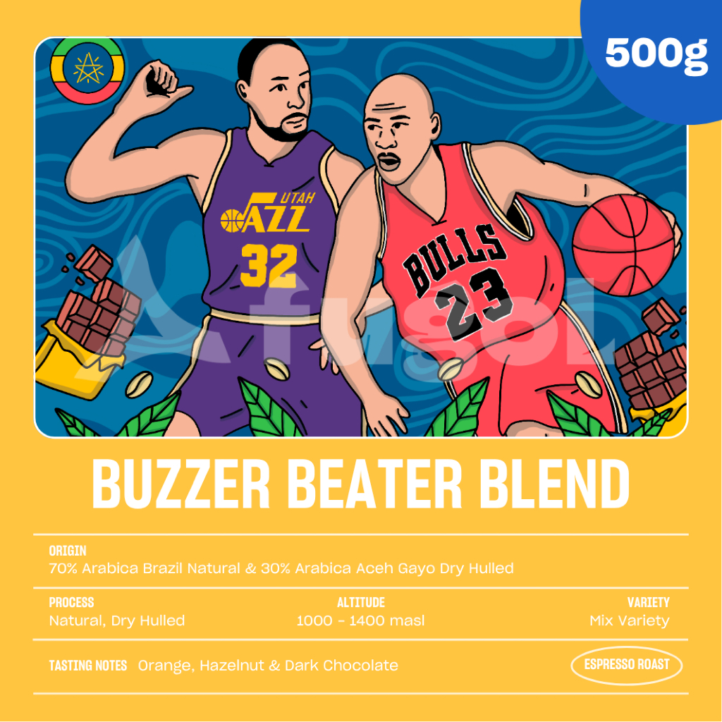 

Kopi Arabica Espresso BUZZER BEATER BLEND (500gr) - Specialty Coffee - Blend For Espresso