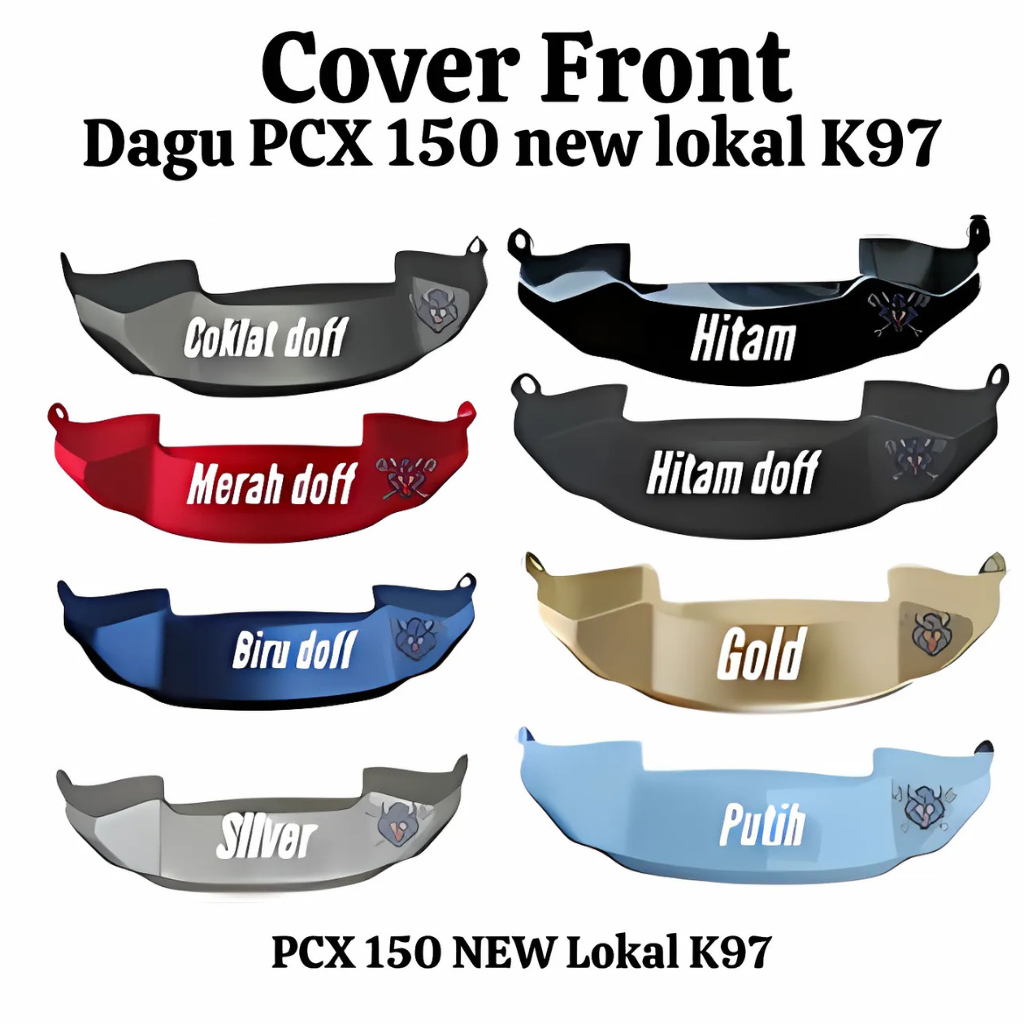 Cover front center dagu PCX 150 new lokal K97 2017 2018 2019 2020 hitam putih hitam doff merah doff 