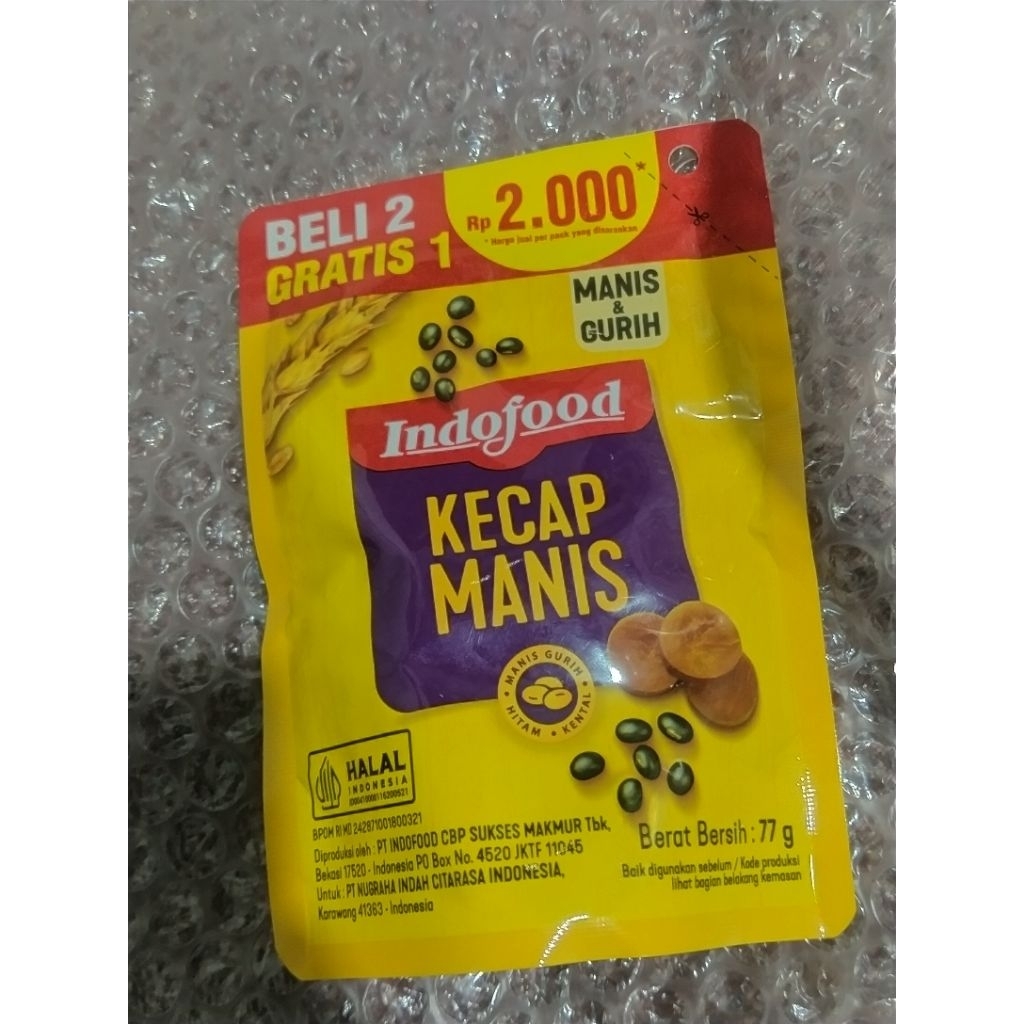 

Kecap Manis Indofood kemasan 77gr