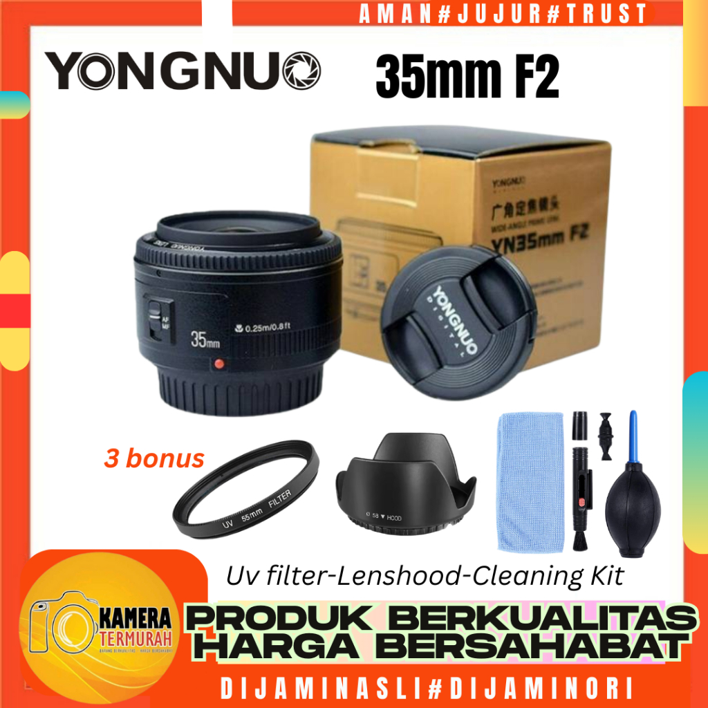 Yongnuo 35MM F2 Nikon - Lensa Yongnuo 35MM F2 For Nikon