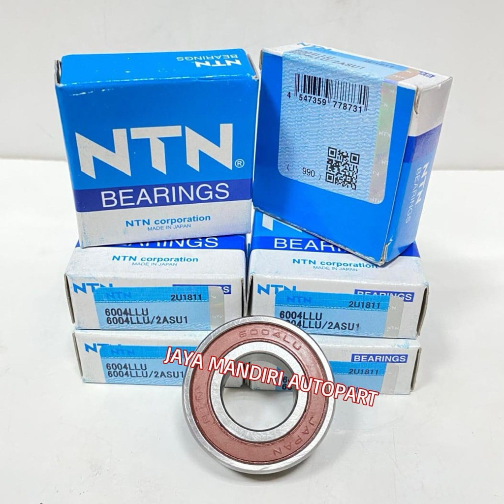 BEARING 6004 LLU NTN TUTUP KARET 6004LLU NTN