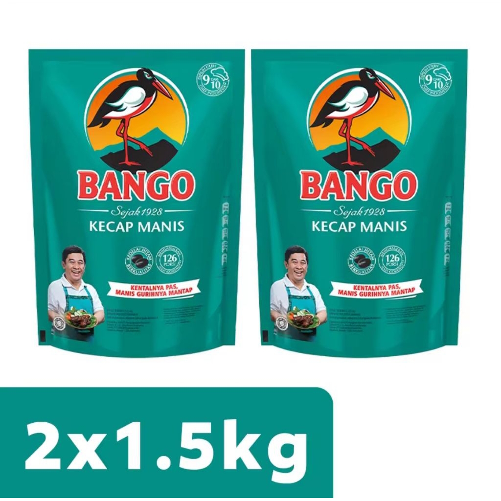 

Bango Kecap Manis Refill 1.5KG Isi 2 pcs – Kecap Legendaris Asli Kedelai Hitam | Hemat & Lezat untuk Masakan