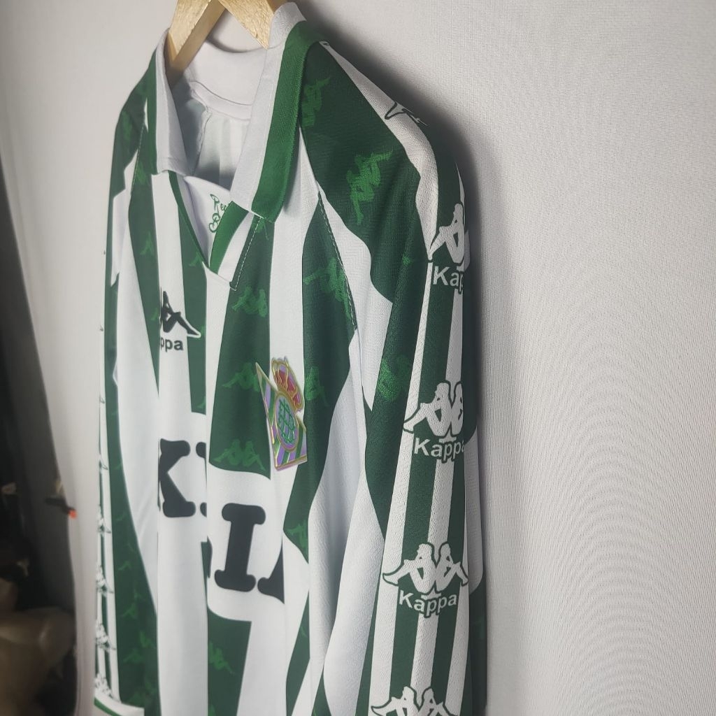 Jersey real betis vintage 2000 terlaris logo 3d timbul