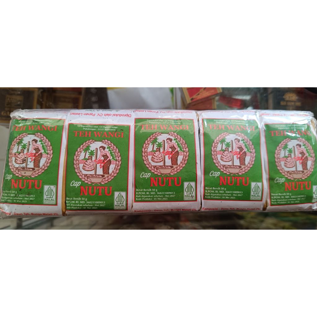 

Teh Nutu 50gr/Teh bubuk/Teh tubruk/Teh wangi, 1 pak isi 10 bungkus