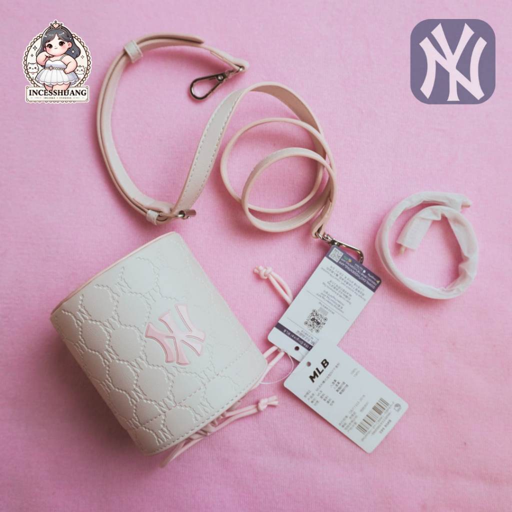 [Bag] PRINCESSHUANG28 - MLB Bucket Bag & Multi Pocket Cargo Bag - Dusty Pink [Ready Stock]