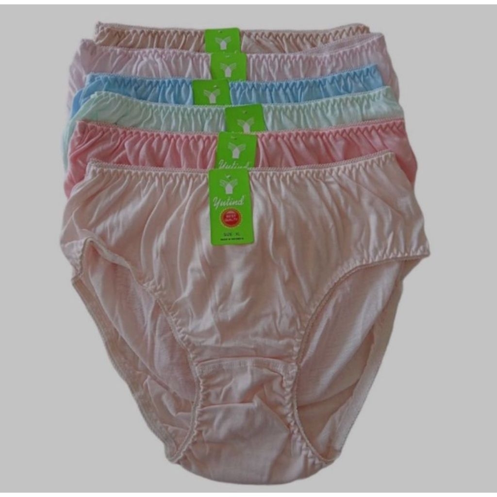 6pc Celana Dalam Wanita Dewasa Yutind 022 Karet Zigzag / Cd Perempuan Yutind