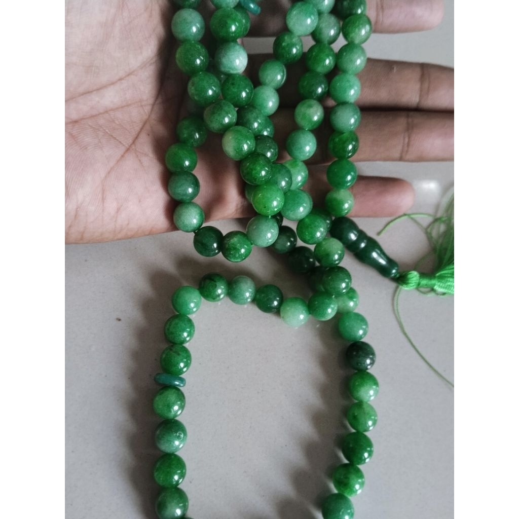 tasbih batu giok ukuran 10mm