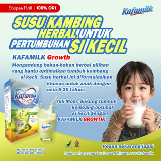 

KAFAMILK Growth untuk anak - 1 box @200gram- Susu Kambing untuk Menaikkan imunitas Anak 9 in 1