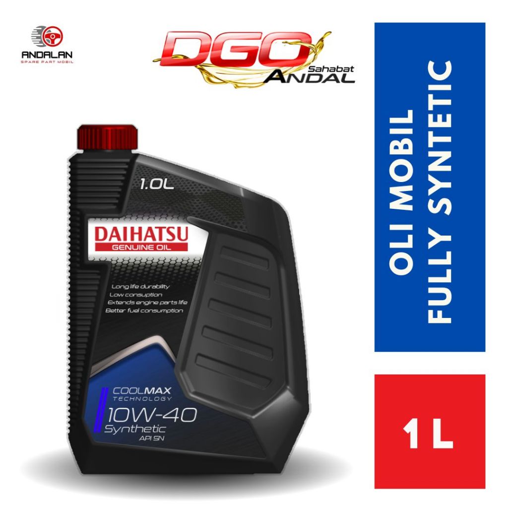 Oli Mesin Daihatsu Genuine Oil 10W-40 API SN Synthetic 1Liter Original Daihatsu OEM