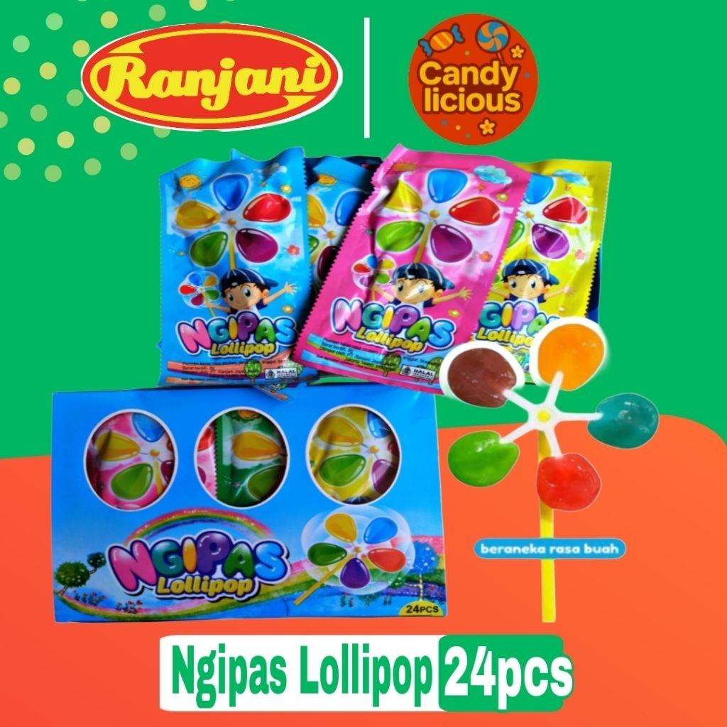 

Permen Ranjani Ngipas Lollipop Kincir Display Box isi 24pcs