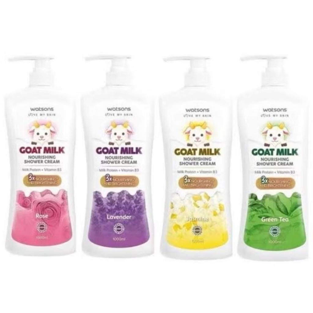 WATSONS Sabun Cair 1 Liter Goat Milk Susu Kambing Mencerahkan Original