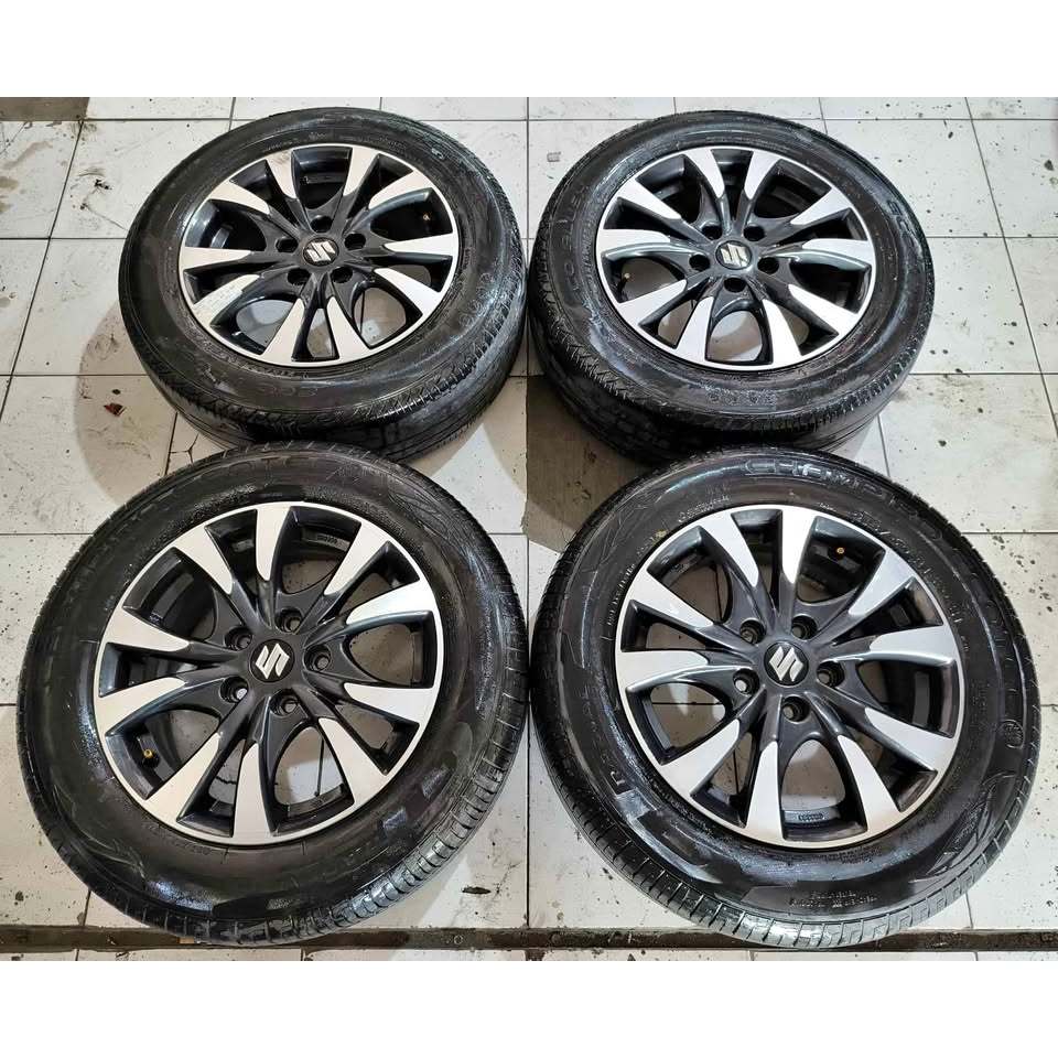 VELG MOBIL ORI STD S-CROSS RING 16 LEBAR 6 PCD 5X114,3 ET50  + BAN GT 195 60 R16 ERTIGA INNOVA NEW C