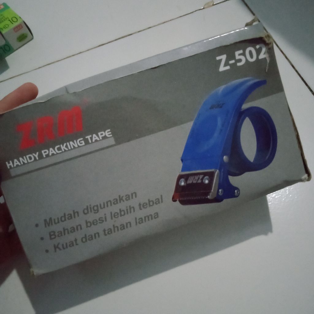 

Tape Dispenser Alat Lakban Besi ZRM Z-502 / Handy Packing Tape Holder Cutter Pemotong Pita Perekat