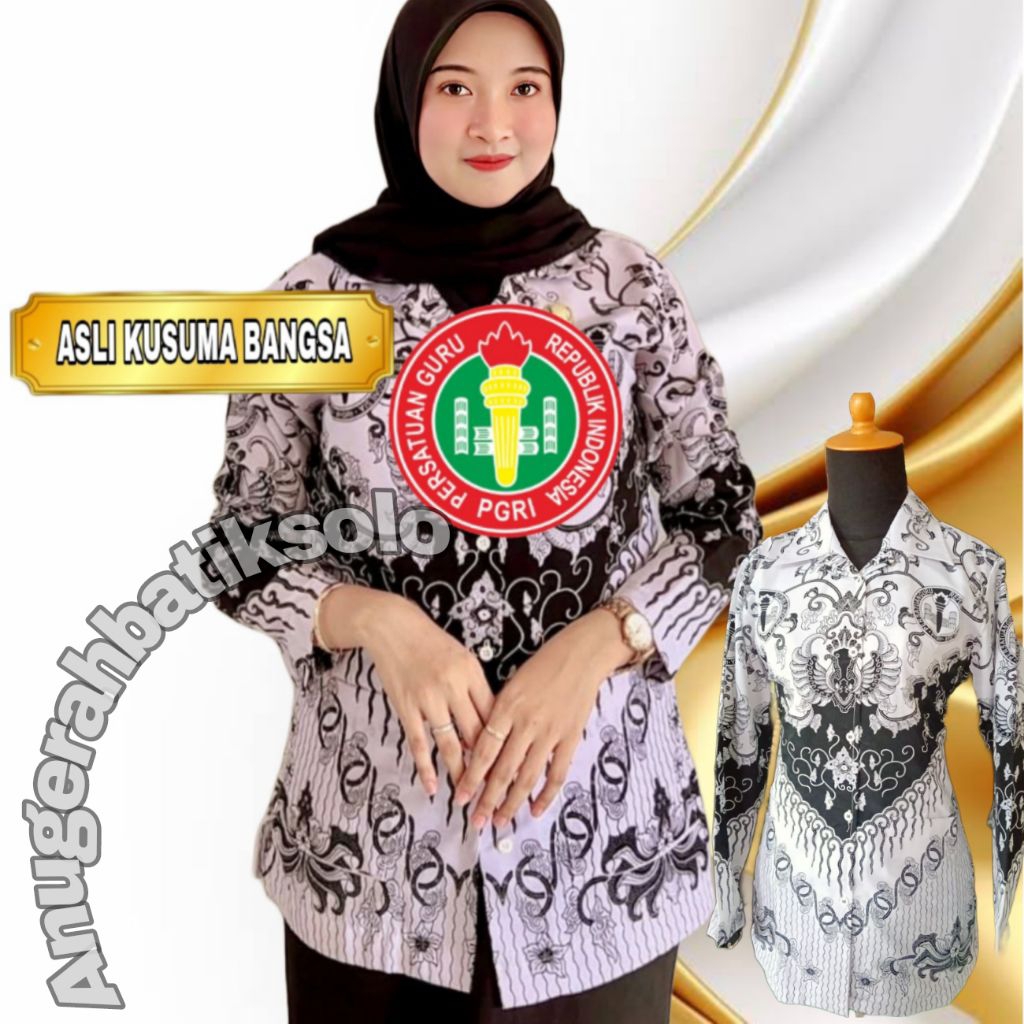 ASLI  Baju Seragam PGRI KUSUMA BANGSA 2025 Lapis furing pria dan wanita