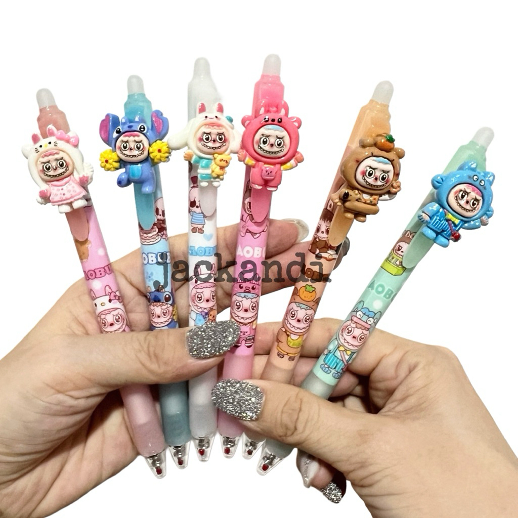 

D3W! GROSIR Paket Usaha Pulpen Anak Karakter Lucu 3D Set isi 36 pcs