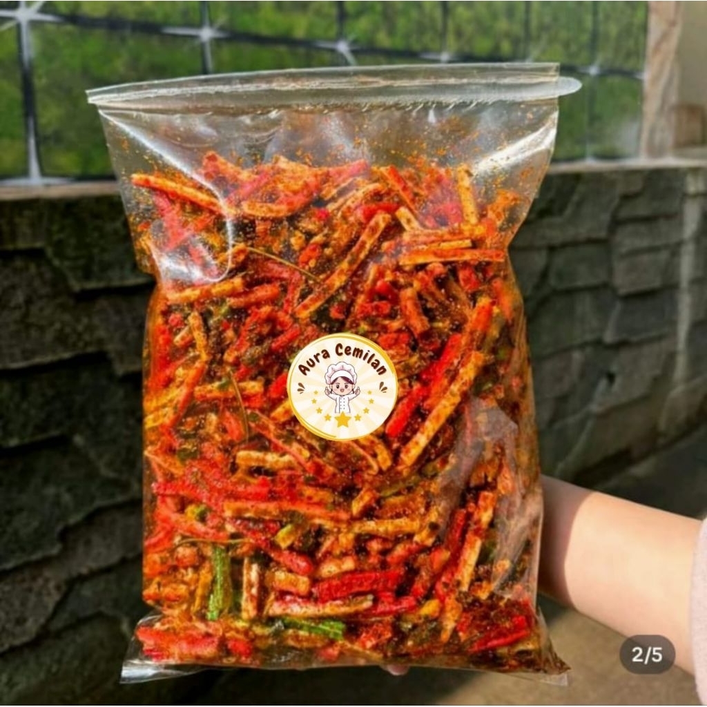 

kurupuk Beton / kurupuk Jaat /kerupuk Pelangi pedas daun jeruk