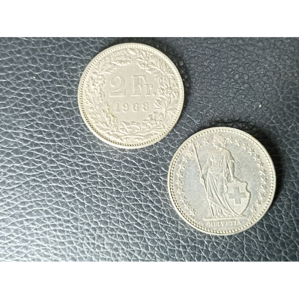 koleksi koin 2 franc swiss chf