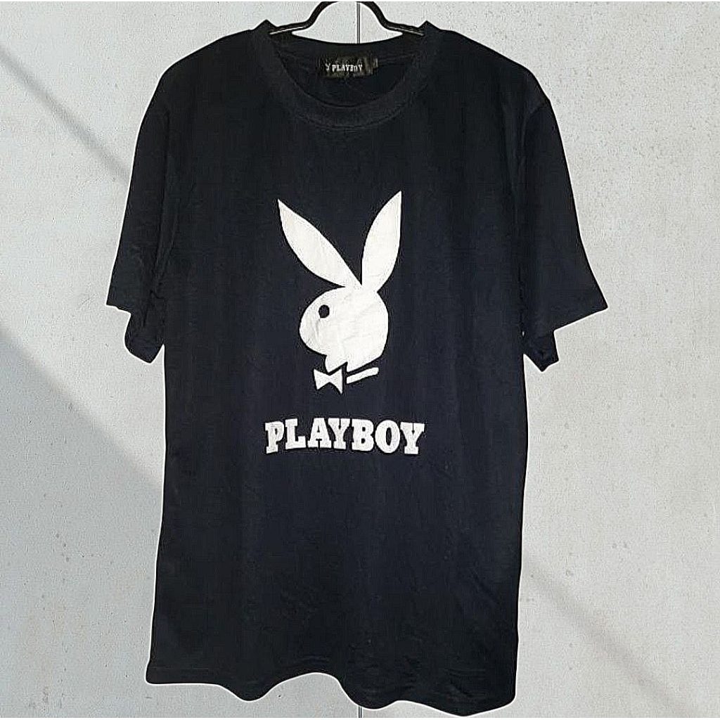 Kaos Hitam Playboy - Preloved Tshirt