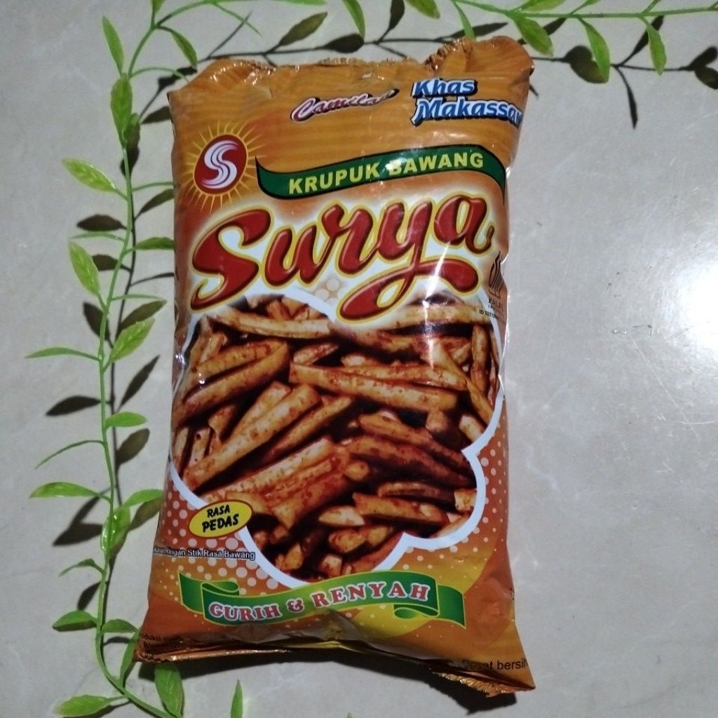 

Krupuk Bawang Surya Cemilan Khas Makassar 225g