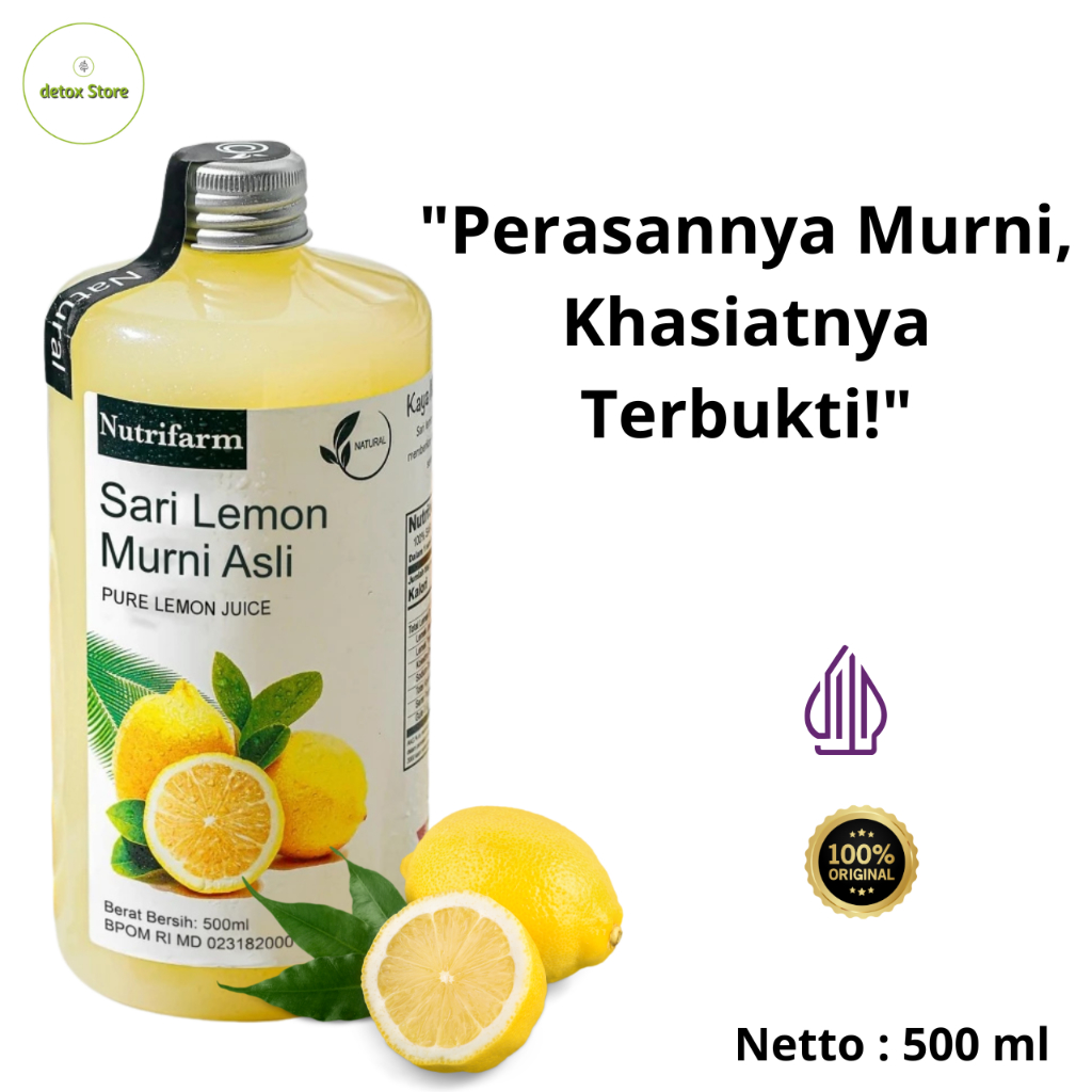 

Nutrifarm Sari Lemon 500ml - 100% lemon asli original
