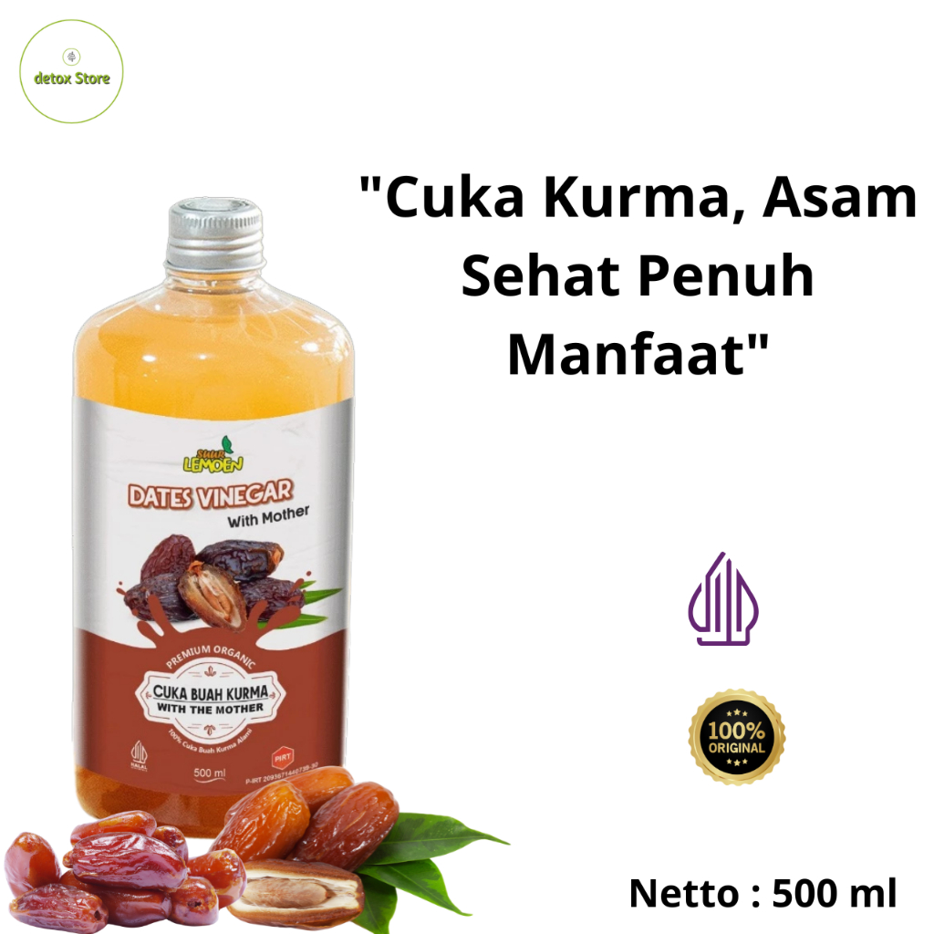 

Cuka Kurma With Mother Dates Vinegar Premium Organic 500 ml