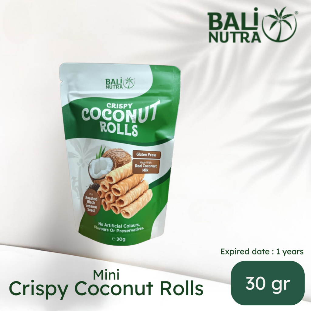 

BALI NUTRA Coconut Rolls Crispy 30gr - Snack Gluten Free