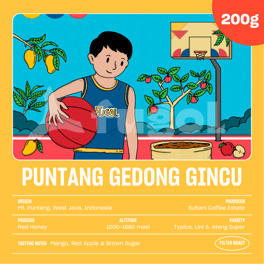 

Kopi Arabika PUNTANG GEDONG GINCU RED HONEY (200 gr) Single Origin Specialty Coffee Arabica
