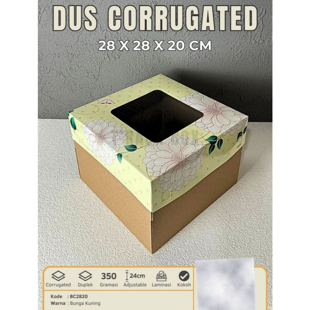 

TRAJA DUS CORRUGATED 28X28X20 TEBAL 10PCS DUS MAKANAN, HIASAN DLL