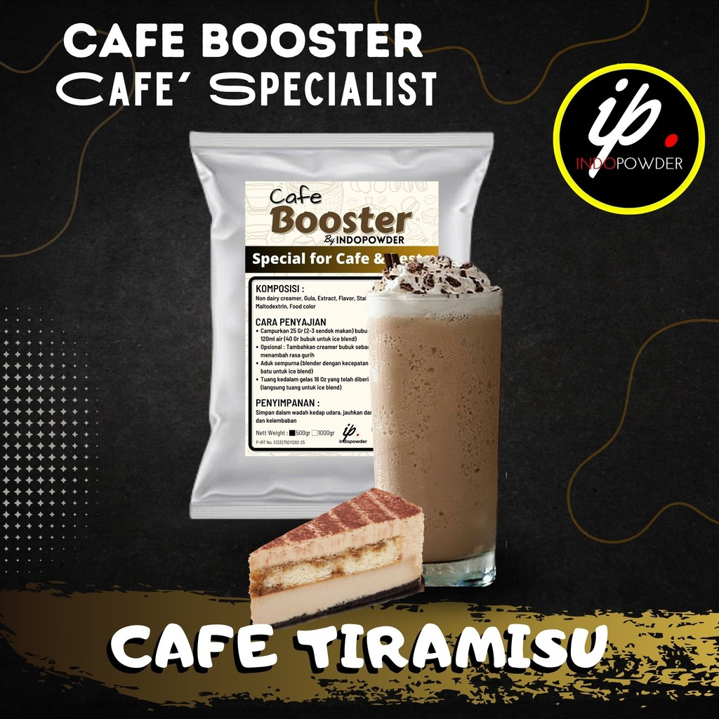 

IP Jakarta - Bubuk Minuman 500gr PREMIUM CAFÉ BOOSTER TIRAMISU Untuk Cafe, Waralaba dan Resto