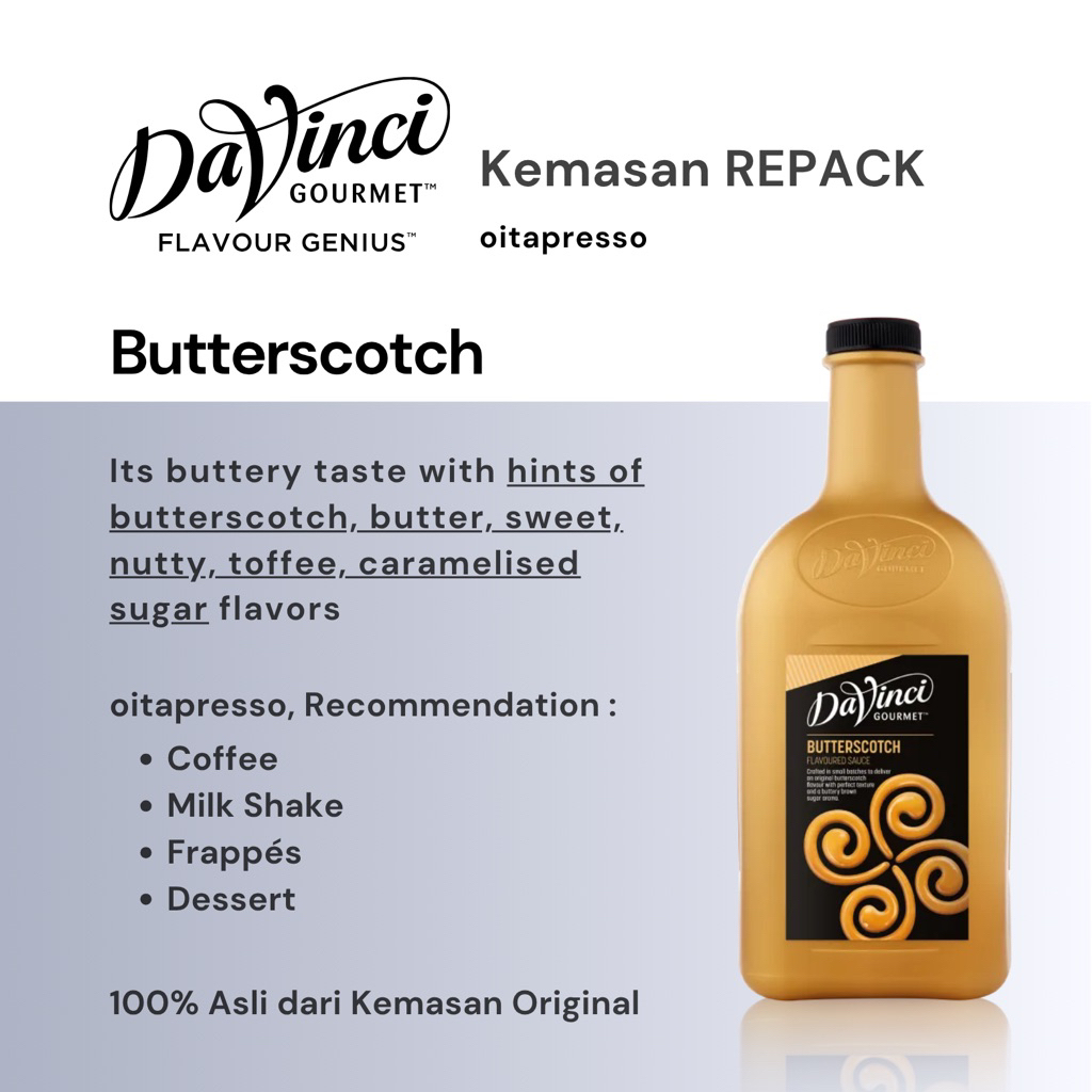

REPACK - Davinci Butterscotch Sauce [30, 50, 100] g / Best Seller