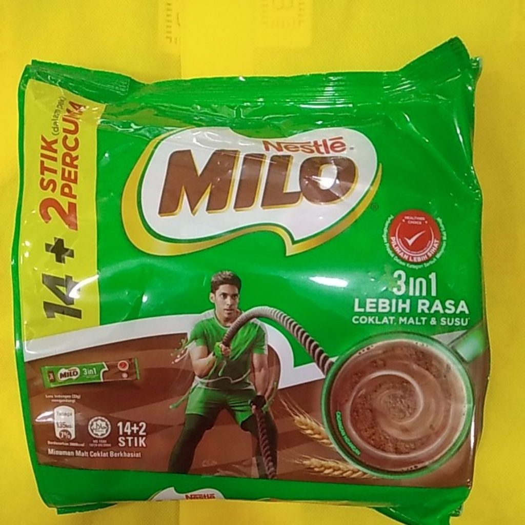 

Milo 3 in 1 (14 + 2 bungkus) nestle minuman susu coklat