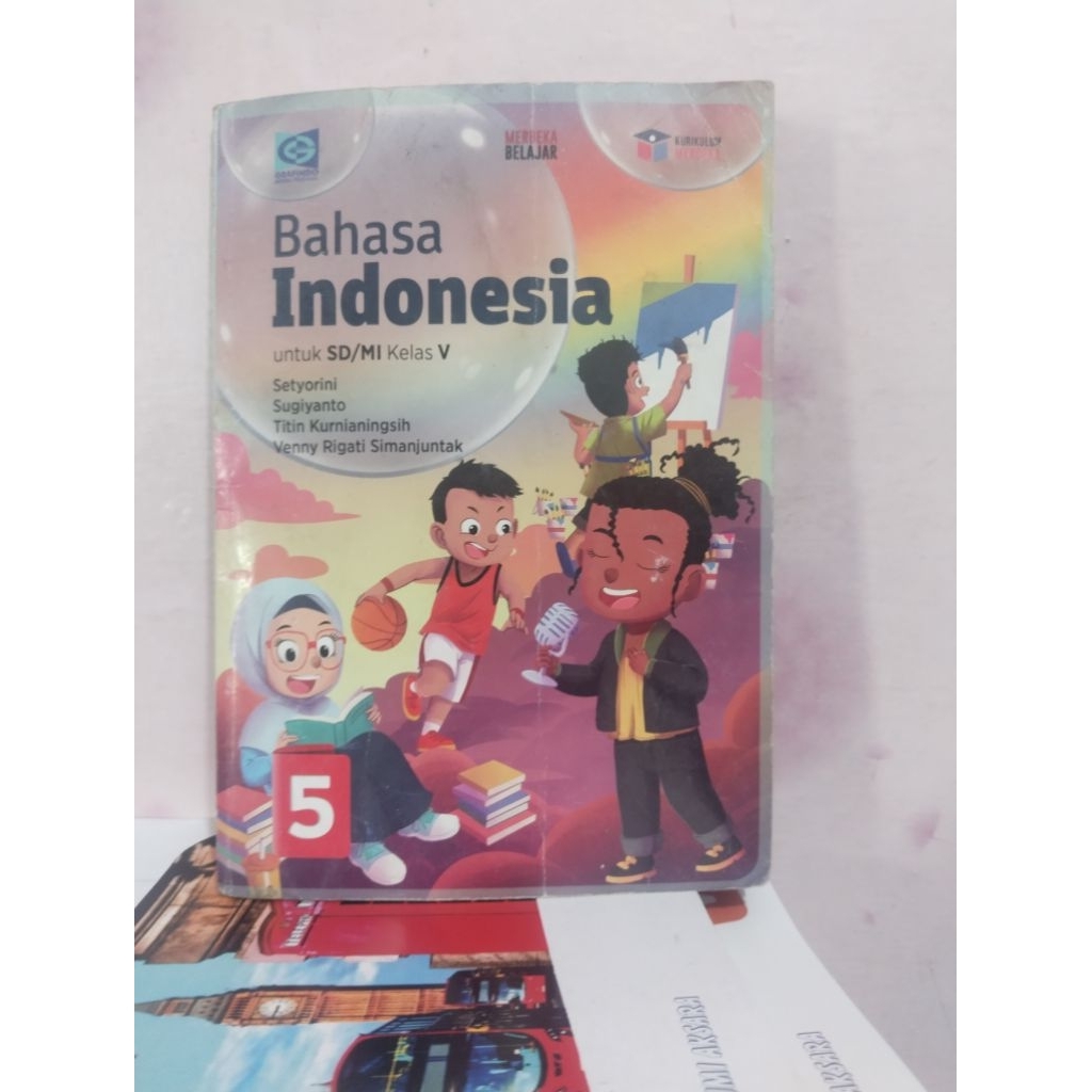 buku matematika, bahasa Indonesia kelas 5/V sd mi grafindo kurikulum merdeka