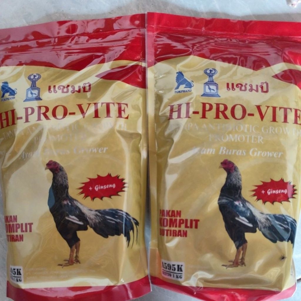 HI PRO VITE 595K PUR JADI PLUS GINNSENG Pur Pakan Ayam BANGKOK TARUNG