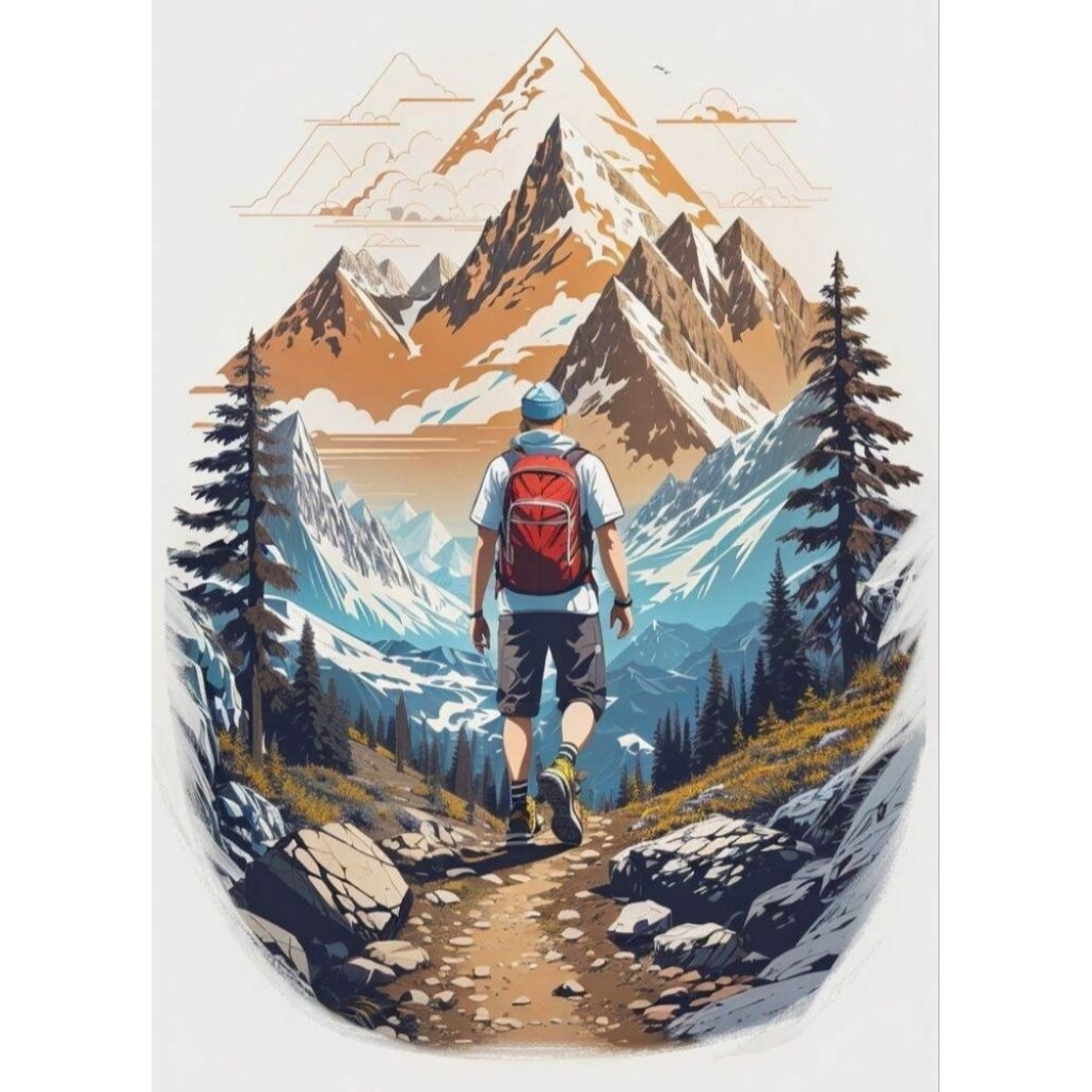 

stiker 3D adventur, stiker print sudah cutting, size 15 x 20 cm, anti air