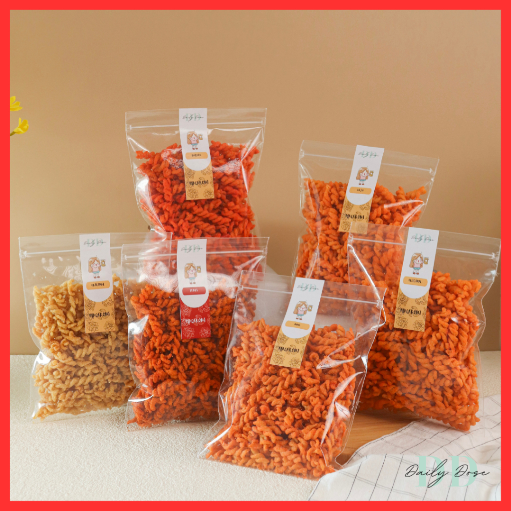 

Aneka Jajanan Macaroni Ukuran 500GRAM I Makaroni Asin I Macaroni Pedas I Makaroni Balado