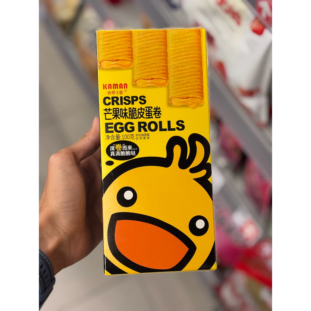 

KAMAN Crispy Egg Roll Mango Crepes Isi Krim Rasa Mangga (Crispy Roll Mango Flavor)‼️ READY STOCK ‼️