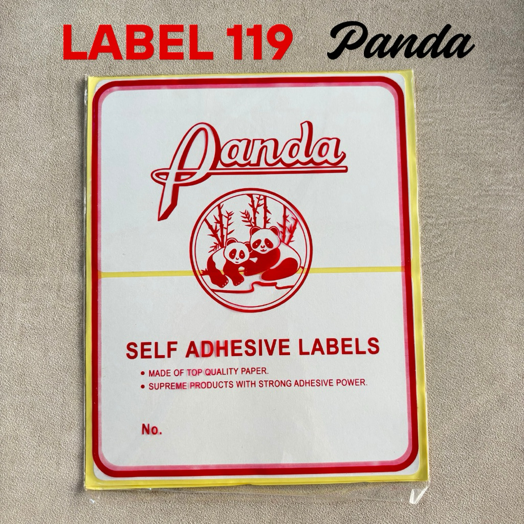 

label panda 119 - label produk - label resi